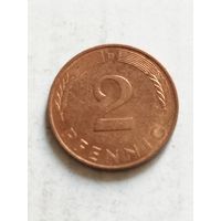 Германия 2 пфенинга 1990 D