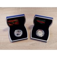 Серебро Дипломатические отношения Беларусь-Китай 15 лет и 20 лет, 20 рублей 2007 и 2012