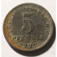 Германия 5 пфенинг 1920