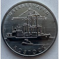 Германия (ГДР) 5 марок 1988 г. 30 лет порту города Росток