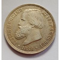 Бразилия 1000 рейс 1888 год серебро