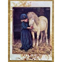 Репринт.Открытка для посткроссинга 10,5 х 14,8 см "Далёкое детство"издателя начала 20 века Эрнеста Нистера