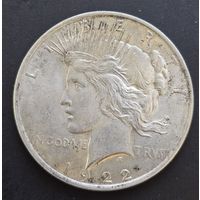 1 доллар 1922 ,,Мирный доллар,, Патина,штемпельный блеск
