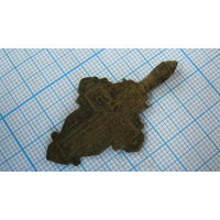 Крестик старинный, нательный. Бронза, литье.