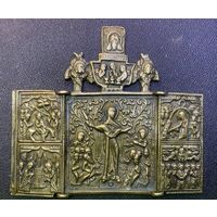 Икона Складень Всех Скорбящих Радости XVIII-XIX век