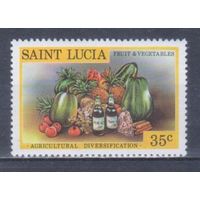 [2485] Сент-Люсия 1979. Флора.Плоды.Овощи и фрукты. MNH