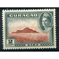 Нидерландские колонии - Кюрасао - 1943г. - ландшафты, достопримечательности, королева Вильгельмина, 2 с - 1 марка - MH [Mi 200]. #3-WB-85-A-1