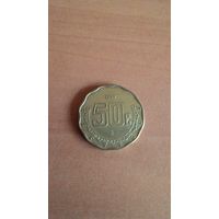 Мексика, 50 сентаво 1997 года.
