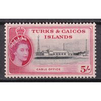 84.BrK. Великобритания. Колонии. Теркс и Кайкос. Елизавета II. 1957 г. 5Sh. Mi.#175.