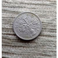 Werty71 Великобритания 6 пенсов 1964 Елизавета 2