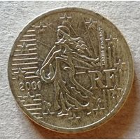 Франция 50 евроцентов 2001 год,