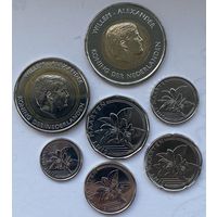 Синт-Мартен (автономия Нидерландов) 1, 5, 10, 25, 50 центов, 1, 5 гульденов 2025 г. Набор 7 монет. Официальный выпуск