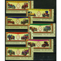 Экваториальная Гвинея - 1976 - Старинные Автомобили - (незнач. пятно на клее у ном. 10) - [Mi. A877-A883] - полная серия - 7 марок. MNH.  (Лот 58JF)-TG2P18