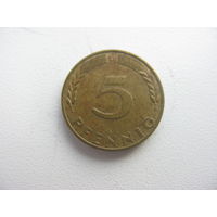 Германия 5 пфеннигов 1971 D