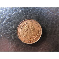 ЮАР. 1\4 пенни.1945. С 20 копеек. Распродажа коллекции. Смотрите другие лоты.