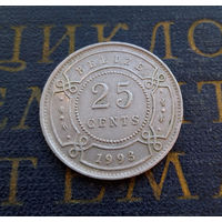 25 центов 1993 Белиз #01