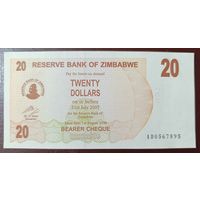 20 долларов 2006 года - Зимбабве - UNC