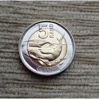 Werty71 ЮАР 5 рандов 2023 биметалл рыба кит