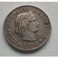 Швейцария 5 раппенов, 1913.  3-5-43