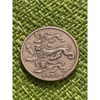 Эстония 2 сенти (цента) 1934 г