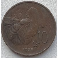 Италия 10 чентезимо 1925 г.
