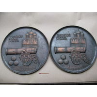 Настенная плакетка "Московский кремль". СССР, 1960-70-е годы. силумин. цена за 1 шт.