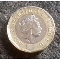 1 фунт, Великобритания 2017 г.