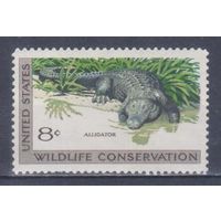 [903] США 1971. Фауна.Рептилии.Крокодил. MNH