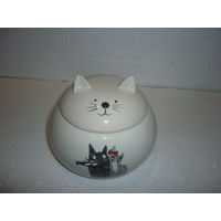 Банка С Крышкой Кот Сахарница Или Для Другого Применения