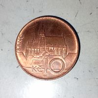 10 крон 2010 года Чехия. Чешская республика. Красивая монета!