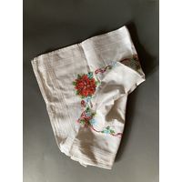 Скатерть на Рождество и Новый Год, ручная вышивка