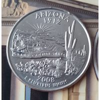 Монета 25 центов(квотер) США 2008г P, Аризона