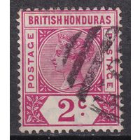 61.BrKCI. Великобритания. Колонии. Британский Гондурас. Стандарт. Виктория. 1891 г. 2C. Mi.#32.