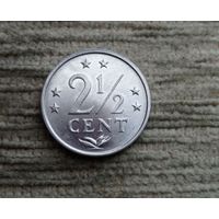 Werty71 Нидерландские Антиллы 2 1/2 цента 1980 Антильские острова Блеск