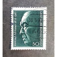 Марка Германия 1976 год Конрад Аденауэр