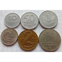 Шесть монет Венгрии. Старт с 1 рубля