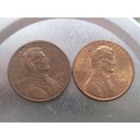 1 цент США 1983 года  буква D лот 6 цена за 1-у монету