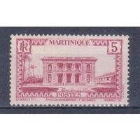 [1087] Французские колонии. Мартиника 1933. Дворец губернатора.5с. МNН