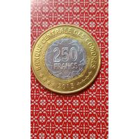 Коморские  острова 250 франков 2013