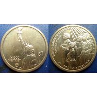 США. 1 доллар 2020. N9 Американские инновации. Септима Кларк. Южная Каролина. Минтмарка  D