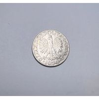 2 злотых РП 1936 года. Кораблик.