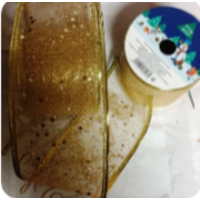 Лена для декорирования 3 метра по 6,3см золото