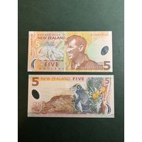 Новая Зеландия 5 долларов 2005 г P-185b.3 полимер UNC