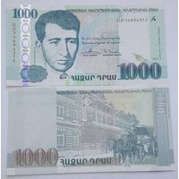 Армения 1000 драм 2015 года UNC