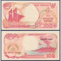 Индонезия, 100 рупий 1992 (1999) г., P-127g (KEO, вулкан Кракатау), UNC