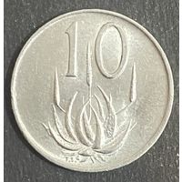 Монета 10 центов. 1972 год, Южная Африка. Алоэ.