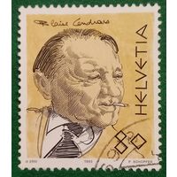 Швейцария 1990. Швейцарский поэт и прозаик Блез Сандра 1887-1961