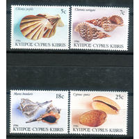 Кипр - 1986г. - ракушки - 4 марки - полная серия, MNH [Mi 657-660]. #4-B6-Z-1-23