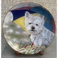 Фарфоровая настенная тарелка SammlerFactum Пикник. Германия. 20.5 см