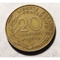 Франция 20 сантим 1964